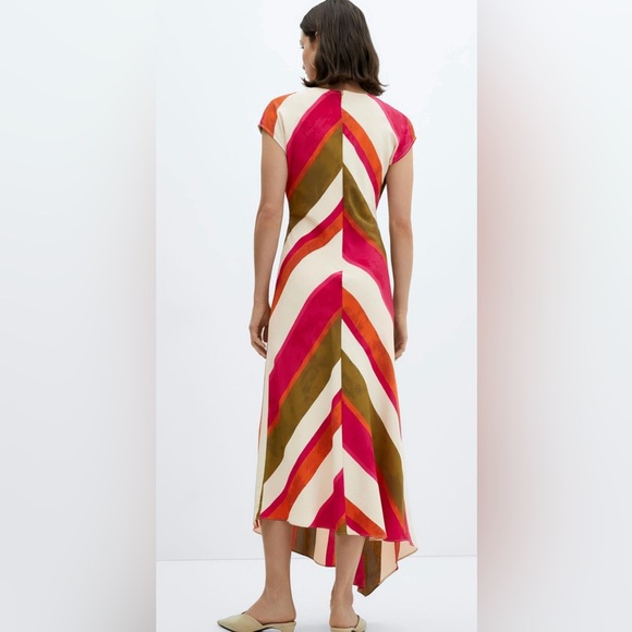 Mango Striped Midi Dress – Size Medium (US 6) brand new - Picture 3 of 15